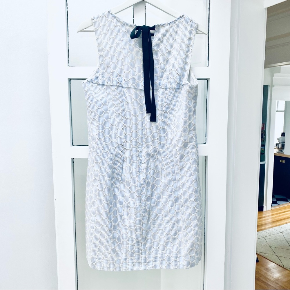 J. Crew Seersucker Eyelet Detail Shift Dress - Picture 4 of 8